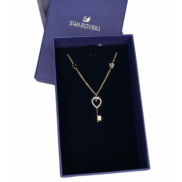 Swarovski Tarot Magic Necklace, Key Gold Tone - Picture 1 of 4